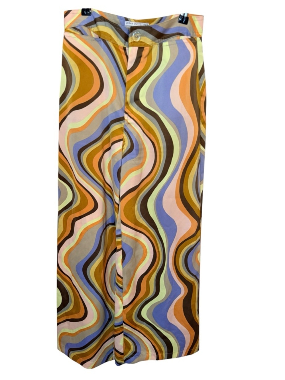 Urban Outfitters Retro Wave Print Wide Leg Pants Size S Y2K Groovy - Picture 10 of 10